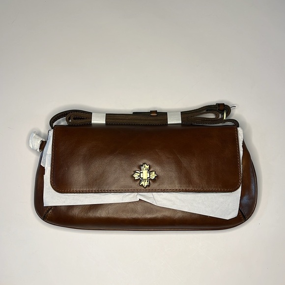 Patricia Nash Distressed Leather Caprina Crossbody - Cognac - Picture 2 of 8